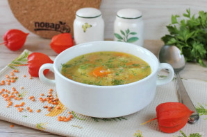 Суп из чечевицы с имбирем