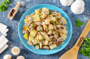 Диетическая картошка с грибами