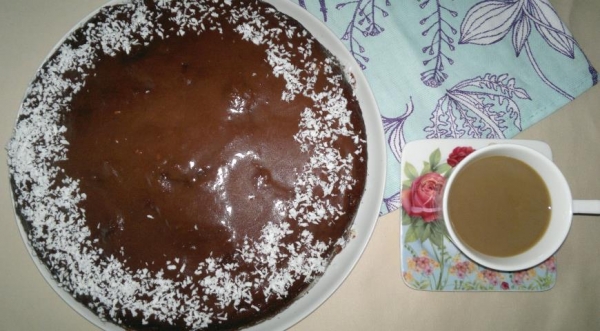 Шоколадно-кокосовый торт, пошаговый рецепт с фото