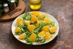 Салат из курицы с рукколой и апельсинами