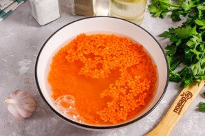 Суп из чечевицы без картофеля