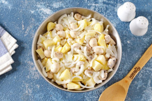 Диетическая картошка с грибами