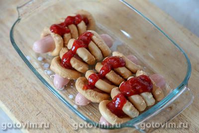 Сосиски в сушках 