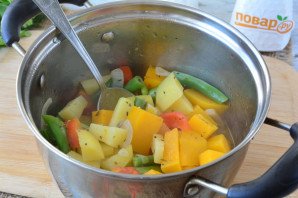 Рагу из стручковой фасоли с тыквой Рагу из стручковой фасоли с тыквой