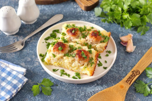 Запеканка из кабачков с рисом и фрикадельками