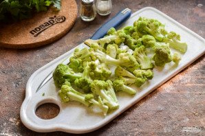 Брокколи с соевым соусом в духовке