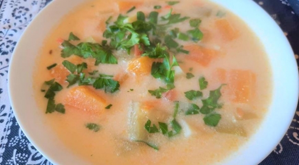 Тыквенный суп со сливками, пошаговый рецепт с фото