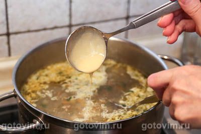 Куриный суп с мучной «подбойкой» (или жидким тестом)