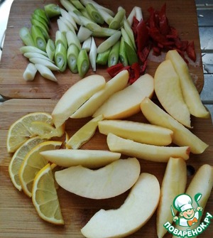 Форель с яблоками и сидром Форель с яблоками и сидром