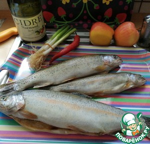 Форель с яблоками и сидром Форель с яблоками и сидром