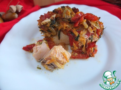 Горбуша с овощами Горбуша с овощами