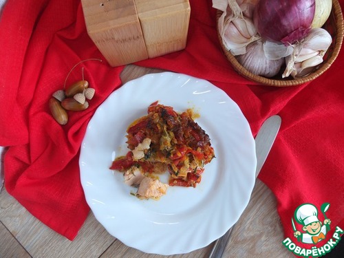 Горбуша с овощами Горбуша с овощами