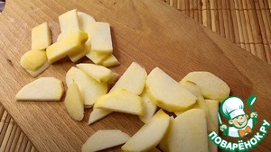 Пангасиус с яблоками, в духовке