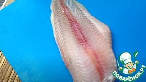 Пангасиус с яблоками, в духовке