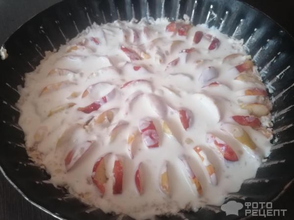 Рецепт: Диетическая творожная запеканка - с овсяными хлопьями, яблоками и мёдом