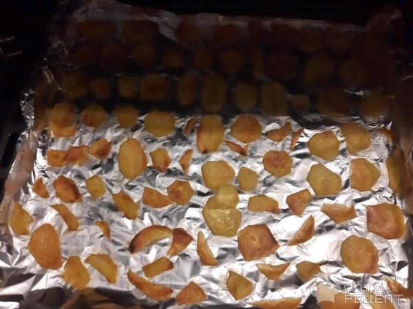 Рецепт: Домашние чипсы - в духовке с солью