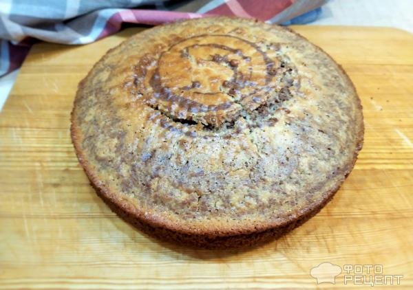 Рецепт: Манник "Зебра" с какао - Из того, что было в холодильнике