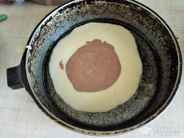 Рецепт: Манник "Зебра" с какао - Из того, что было в холодильнике