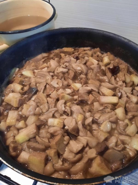 Рецепт: Маслята жареные на зиму - Осенние маслята в растительном масле