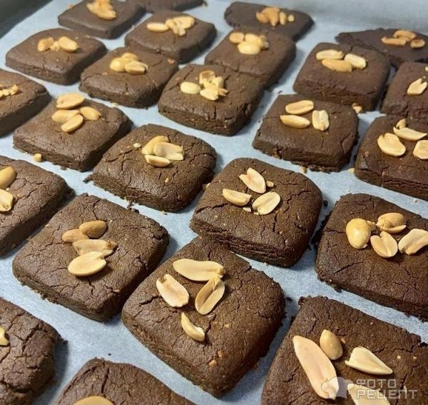 Рецепт: Печенье с арахисовой пастой - самое простое