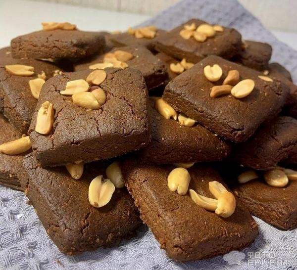 Рецепт: Печенье с арахисовой пастой - самое простое