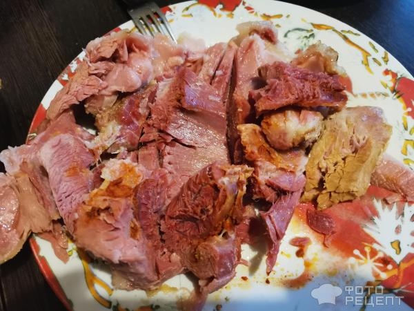 Рецепт: Томленая свиная рулька - Великолепная свиная рулька в духовке!