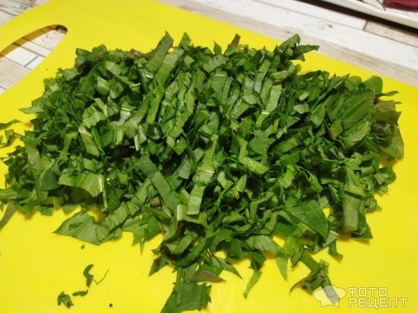 Рецепт: Зеленый кекс - со щавелем и манной крупой