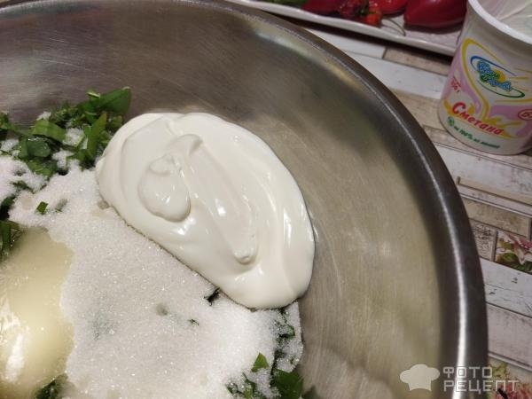 Рецепт: Зеленый кекс - со щавелем и манной крупой