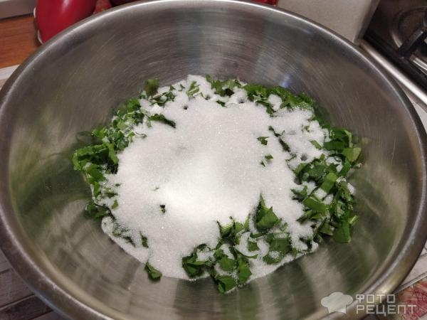 Рецепт: Зеленый кекс - со щавелем и манной крупой