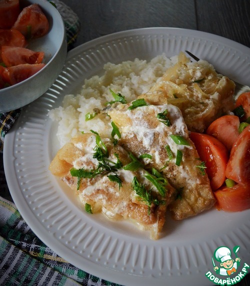 Щука в сметане по-деревенски