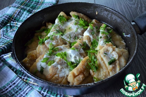 Щука в сметане по-деревенски