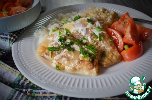 Щука в сметане по-деревенски