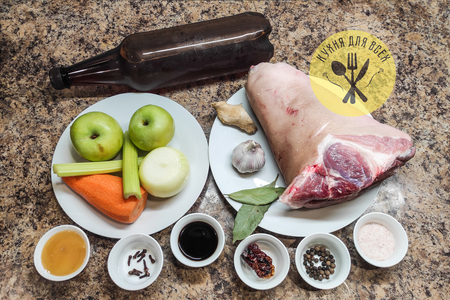 Свинина в духовке. свиная рулька одним куском