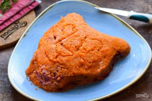 Салат "Селедка под шубой" в виде Тигра на Новый год