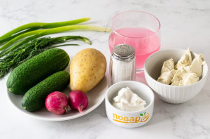 Окрошка на розовом квасе