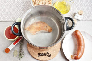 Суп из нута с копченостями Суп из нута с копченостями