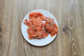 Соленая горбуша с коньяком