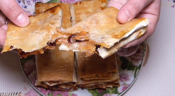 Лаваш с айвой, пошаговый рецепт с фото