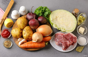 Борщ со свеклой без уксуса