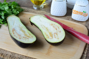 Баклажаны фаршированные сыром в духовке