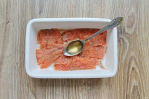 Соленая горбуша с коньяком