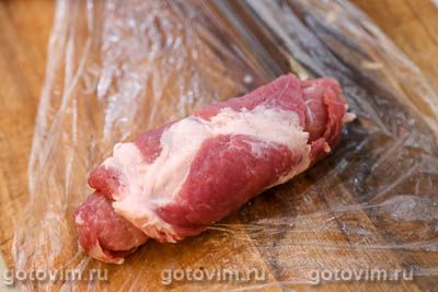 Мясные рулетики с бананами