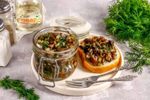 Икра из маринованных опят