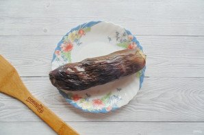 Салат из запеченных баклажанов, помидоров и перца