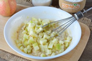 Овсяное печенье с творогом и яблоками