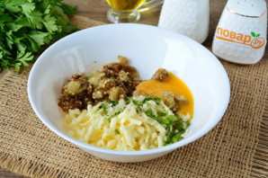 Баклажаны фаршированные сыром в духовке