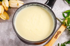 Торт с персиком и заварным кремом Торт с персиком и заварным кремом