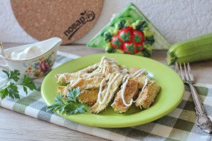 Кабачки в панировочных сухарях в духовке