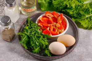 Салат из форели с рукколой