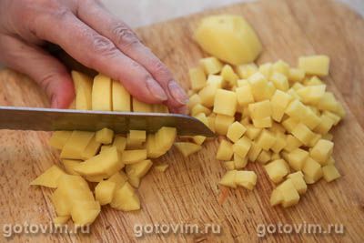 Перловка с куриной печенью и картофелем